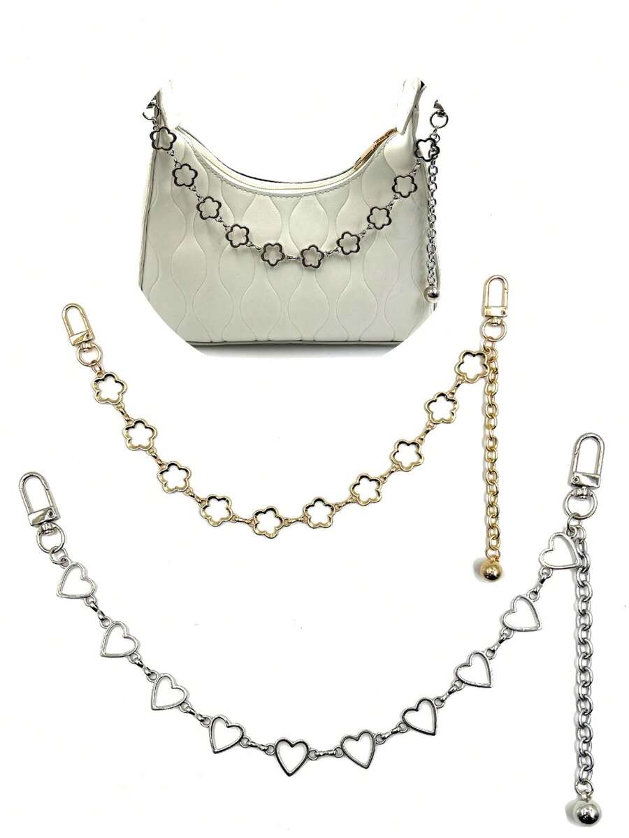 Elegant Rhinestone Design Metallic Bag Chain Charm Accessory European And American Style Beach Vacation Y2K - Multicolor - View 1