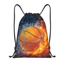 Geantă cu șnur cu model distractiv pentru copii - Adolescenți Sport Sală de gimnastică Înot Călătorie Muncă Drumeții Geantă de zi, ușoară, design drăguț Baschet, imprimeu fotbal - Perfect pentru școală, sport, călătorie și depozitare jucării