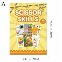 1pc Children Animal Papercut Book, Cartoon Handmade DIY Toy, Sticker, Preschool Early Education Interactive Fun Papercutting