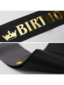 生日国王皇冠和绶带，皇家金色国王皇冠男士派对装饰舞会生日礼物男士国王选美皇冠，返校情人节 - 多色 - 查看 9