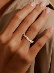 1 Stück Verlobungs- und Hochzeitsring mit funkelnden Diamanten, 925 Sterling Silber, romantischer eleganter Damen Ehering, Braut Schmuck Geschenk