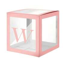 1个透明信箱式生日婚礼定制名字气球盒，适合一周岁生日派对装饰，可印制“亲爱的/甜心/宝贝”字样，也可用于圣诞节装饰，大号透明盒，适用于节日派对装饰、家居装饰、壁炉装饰等。