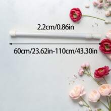 1pc Multi-Functional No-Drill Retractable Rod, Easy To Install, Suitable For Bathroom, Kitchen, Windowsill, Balcony, Living Room, Can Be Used As Curtain Rod, Wardrobe Support Rod, Drying Rack Home Bathroom Decor Fall Decor Bathroom Accessories Back To School - Multicolor - View 17