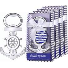 12-częściowy otwieracz do butelek Rudder, najpopularniejsze upominki na wesela w stylu oceanicznym, otwieracze do butelek w stylu oceanicznym, przyjęcie na plaży, prezenty na wieczór panieński, upominki na przyjęcie urodzinowe, dekoracje i pamiątki, upominki ślubne i prezenty ślubne, prezenty walentynkowe, artykuły kuchenne i barowe - Srebro - Zobacz 2