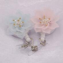 Retractable Badge Holder Flower Badge Reel ID Name Card Holder With Alligator Clip