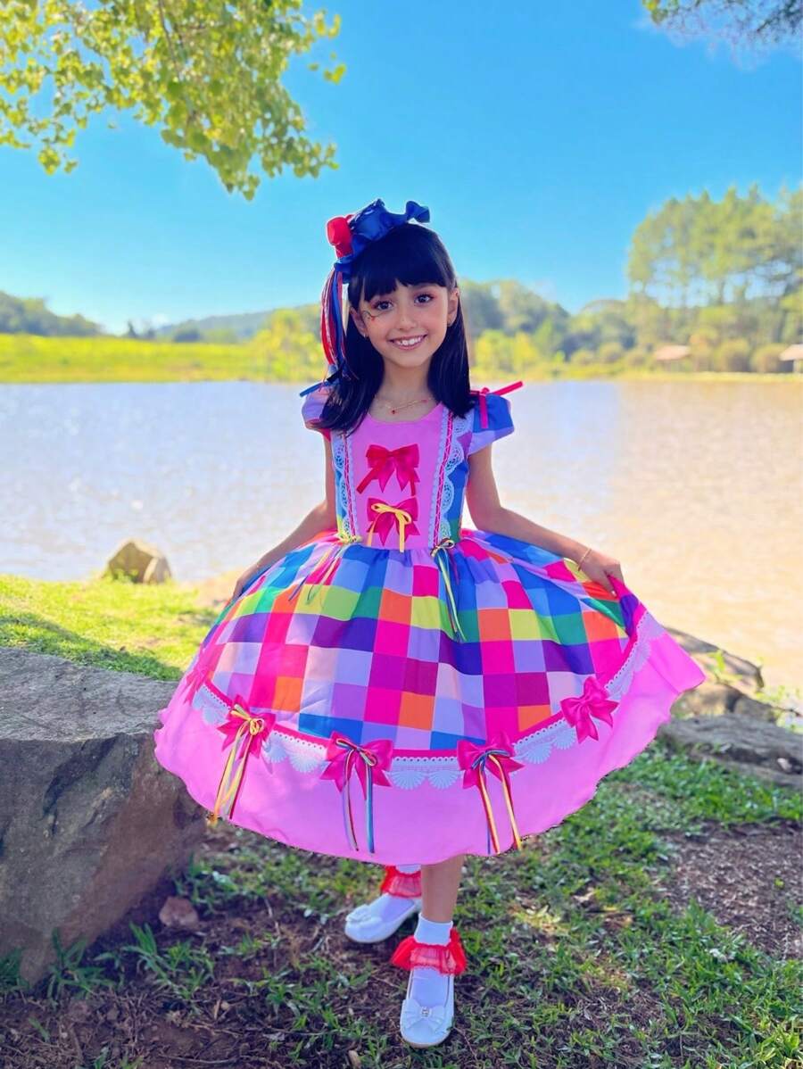 Luxury Children's June Party Dress Quadrilha São João - Various Prints - 1 To 16 - Nhiều màu - Xem 1