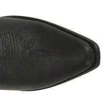 Womens Western Cowgirl Black Cowboy Boots Mid Calf Snip Toe Fashion Shoes - Multicolor - View 3