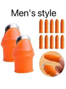 12 paquetes Juego de cuchillos de silicona estilo hombre, herramientas ligeras de cuchillo de agarre de goma con cubiertas a prueba de cortes, lavar a mano, sin alcohol para jardín, recolección de frutas y poda de plantas