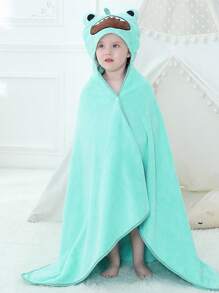 MICHLEY 1pc Baby Cartoon Hooded Towel, Unisex, Soft Swimming Bath Robe, Large Face Towel, 115cm/45.28in X 70cm/45.56in, Suitable For 0-7 Years Old Babies - Multicolor - View 12