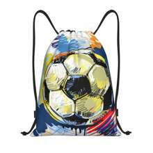 Geantă cu șnur cu model distractiv pentru copii - Adolescenți Sport Sală de gimnastică Înot Călătorie Muncă Drumeții Geantă de zi, ușoară, design drăguț Baschet, imprimeu fotbal - Perfect pentru școală, sport, călătorie și depozitare jucării