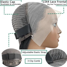 200 Density Loose Body Wave Human Hair Wig 13x4 Frontal Lace Wig 14 Inch Body Wave HD Lace Front Wigs Human Hair Pre Plucked Bob Wigs For Women Party