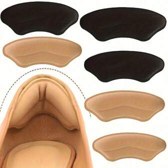 4pcs High Heel Shoe Heel Cushion Pads, Anti-Slip And Anti-Blister Heel Inserts, Shoe Size Reducer/Adjuster Inserts