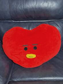 Peluche almohada de 50 cm Bangtan tata Taehyung, caricatura kawai - Rojo - Ver 1