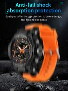 SANDA. SNADA G 款防震豪华男士电子军用手表运动多功能防水日历时尚双显示男士电子表 - 均碼 - 查看 10