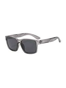 1pc Men's Square Double-Bridge Thick Frame Classic Personalized Stylish Retro Casual Daily Polarized Fashion Fashion Glasses