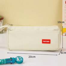 Penar de mare capacitate, culoare solidă, stil simplu, pentru studenți, husă pentru creioane, ghiozdan școlar