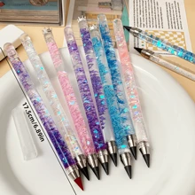 1 pieza Portaminas multicolor de arena movediza, minas HB irrompibles, lápices de pintura de 12 colores, bolígrafo creativo y duradero de alta tecnología, apropiado para escuela, oficina y regalo de regreso a clases