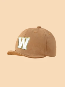1pc Simple Letter Baby Soft Brim Baseball Cap, Stylish And Versatile, Suitable For Boys And Girls Daily Outing In Spring And Summer. - Khaki - View 19