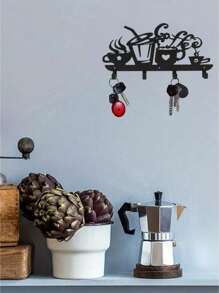 1pc Iron Artistic Black Metal Coffee Mug Holder Hook, High-Quality Cup Rack, Suitable For Living Room, Bedroom, Can Be Used As Personalized Gift To Bring A Relaxing Afternoon Tea Vibe