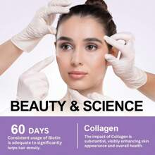 120 Capsules Of Biotin With Vitamin B6, Pantothenic Acid- Supports Hair, Nails And Skin, Healthy Immune System - 1 瓶 - 查看 7