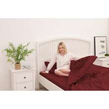 Farfallarossa 纯色超细纤维被套套装，柔软亲肤，简约风格，含1/2个枕套，适用于卧室、学生宿舍、出租屋。 - 酒紅色 - 查看 7