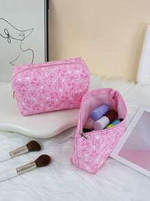 2pcs Women's Makeup Bag Classic Fashion Large Capacity Octagonal Storage Makeup Bag, Simple Suitable For Dormitory, Family, And Outing, Carry On Work, Lightweight Dumpling Pack Makeup Patch Bag, Suitable For Women To Carry Small Items On Travel, Suitable For Girls' Gifts, Recommended For Women's Good Items
