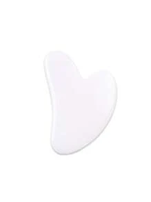 2pcs Face Gua Sha Massage Tools, Includes 1pc Double-Head Massage Roller And 1pc Heart-Shaped Gua Sha Board, Helps Reduce Puffiness, Calm And Lift Skin Through Facial Massage (Made Of ABS Plastic) - White - View 9