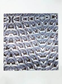 1 件女士时尚链条图案印花围巾，透气防风，装饰女士方形围巾，松紧适中，户外配饰 - 黑色 - 查看 2