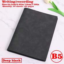 1/2/3 Libros, Cuaderno con tapa blanda desmontable, 60 hojas 120 páginas, estilo minimalista; Material suave, encuadernación espiral para reemplazo fácil, papel amigable con los ojos para escritura a doble cara, adecuado para oficina/escuela/vida diaria/cuaderno/bloc de dibujo, disponible en dos tipos de páginas, rayadas y en blanco.