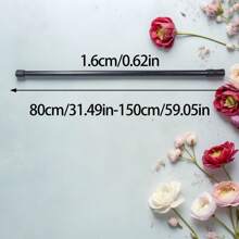 1pc Multi-Functional No-Drill Retractable Rod, Easy To Install, Suitable For Bathroom, Kitchen, Windowsill, Balcony, Living Room, Can Be Used As Curtain Rod, Wardrobe Support Rod, Drying Rack Home Bathroom Decor Fall Decor Bathroom Accessories Back To School - Multicolor - View 19