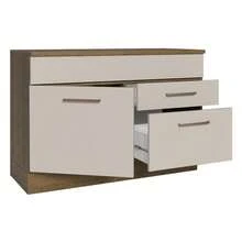 Madesa Gabinete 1p 2 Cajones Con Encimera Agata Color Marrón/crema - Marrón y Crema - Ver 3
