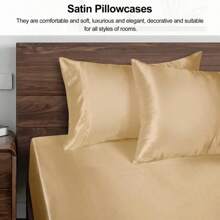 1 funda de almohada de satén para el cabello similar a fundas de almohada de seda para la piel, fundas de almohada suaves y sedosas, regalos para ella o él PJ1S - Marina de - Ver 4