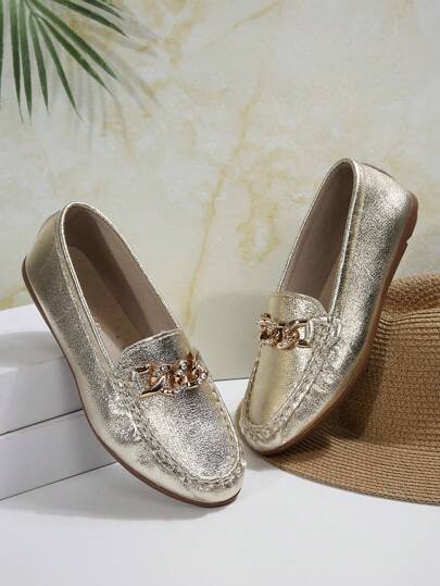 حذاء بلوفر نسائي ذو رأس دائري، مقاس كبير، تصميم بلمعان مرآتي، أحادي اللون، مرن، مناسب لجميع الفصول، تصميم بسيط، أعلى من البوليوريثان، بطانة قماشية، نعل من مطاط TPR، بدون رقائق لامعة، غسيل يدوي أو تنظيف جاف احترافي