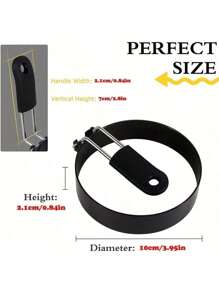 1-2个煎蛋圈，不锈钢煎蛋圈，圆形煎蛋圈，硅胶手柄煎蛋圈，煎早餐煎蛋圈，煎蛋圈不粘模具，非常适合生日、煎鸡蛋、煎饼 - 彩色 - 查看 6