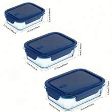 High Borosilicate Glass Food Storage Container, Sealed Vacuum Salad Container With Lock Lid, Microwave And Oven Safe, Dishwasher Safe, Multi-Purpose Kitchen Food Storage And Sorting Box, Suburban Bento Box