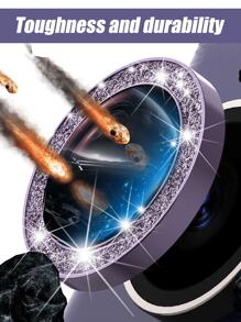 2 件/套镜头保护贴纸适用于三星型号（1 件紫色水钻镜头贴纸 + 1 件紫色螺旋镜头贴纸）带定位辅助，适用于 Galaxy S22 Ultra、Galaxy S23、Galaxy S23 Plus、Galaxy S23 Ultra、Galaxy S24、Galaxy S24 Plus、Galaxy S24 Ultra、Galaxy S25、Galaxy S25 Plus、Galaxy S25 Ultra、Galaxy Z Flip7、Galaxy Z Fold7 防水防震防摔防摔防刮防指纹全覆盖