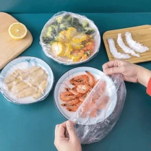 500PCS Colorful Disposable Food Cover Fruit Fresh-Keeping Plastic Bag Transparent Plastic Bag Color Cling Film Value Pack Color Disposable Food Cover Plastic Wrap PE Fresh-Keeping Film Bag Storage Kitchen, For Outdoor, Camping