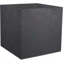 Square Flower Pot, Anthracite Grey, 50 Cm - Dark Grey - View 1