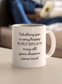 1pc Custom Image Mug, Personalized Design Mug, Custom Text Mug, Personalized Photo Mug, Custom Coffee Mug, Custom Family Mug, Create Your Own Mug, Personalized Coffee Cup, Perfect For Mother's Day, Father's Day, Anniversary Gifts, Graduation, Weddings, Housewarming, Ideal For Home, Office, Kitchen, Dining Room, Living Room, - White - View 7