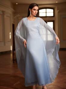 Women Elegant Casual Round Neck Dress, Party Dress, Wedding Guest Dress, For Cocktail