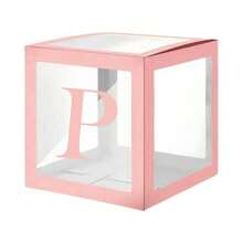 1个透明信箱式生日婚礼定制名字气球盒，适合一周岁生日派对装饰，可印制“亲爱的/甜心/宝贝”字样，也可用于圣诞节装饰，大号透明盒，适用于节日派对装饰、家居装饰、壁炉装饰等。