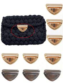 Metal Wallet Clasp With Lock, Thumb Lock Wallet Clasp, DIY Wallet Clasp Accessories Replacement Parts, Great Gift For Friends, Classmates, Family, Relatives, Colleagues, DIY - Multicolor - View 1