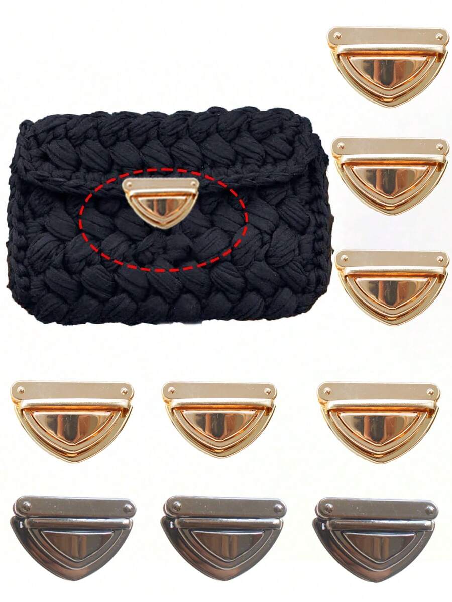 Metal Wallet Clasp With Lock, Thumb Lock Wallet Clasp, DIY Wallet Clasp Accessories Replacement Parts, Great Gift For Friends, Classmates, Family, Relatives, Colleagues, DIY - Multicolor - View 1