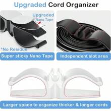 Cord Organizer For Appliances, 8 Pack Upgraded Kitchen Appliance Cord Organizer Stick On Appliance Wire Organizer Wire Wrapper For Kitchen Appliances Mixers, Coffee Maker, Pressure Cooker