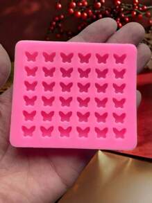 1pc 36-Cavity Mini Butterfly Silicone Mold Decoration Accessory - Pink - View 1