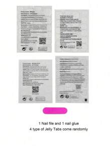 24 件短款闪亮方形美甲套装，圣帕特里克节绿色闪光和花卉贴花，粉色和蓝色花朵，节日法式风格适合日常穿着和庆祝，有趣的美甲装饰套装 - 彩色 - 查看 7