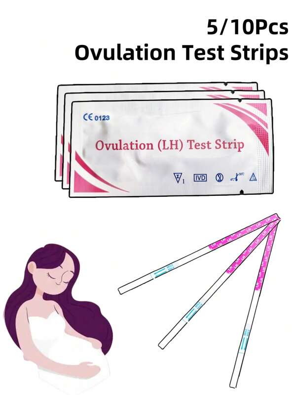 5/10 pièces Bandelettes de test d'ovulation, test de préparation de l'ovulation, surveillance du follicule ovarien (pas de bandelette de test de grossesse)