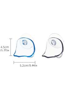 1pc Suction Cup Razor Holder, Transparent Bathroom Wall Mount Organizer Rack