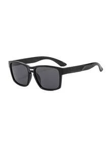 1pc Men's Square Double-Bridge Thick Frame Classic Personalized Stylish Retro Casual Daily Polarized Fashion Fashion Glasses