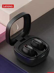Lenovo 原装 XT62 TWS 耳机 无线耳塞 低延迟耳机 HiFi 运动耳机 带麦克风 高清通话 - 黑色 - 查看 5